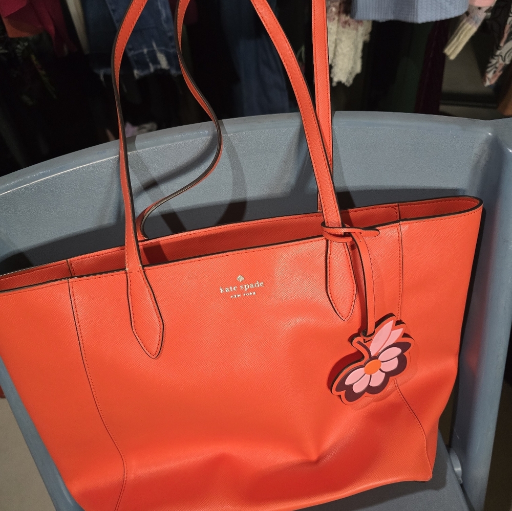 Kate Spade Vibrant Orange Tote Bag